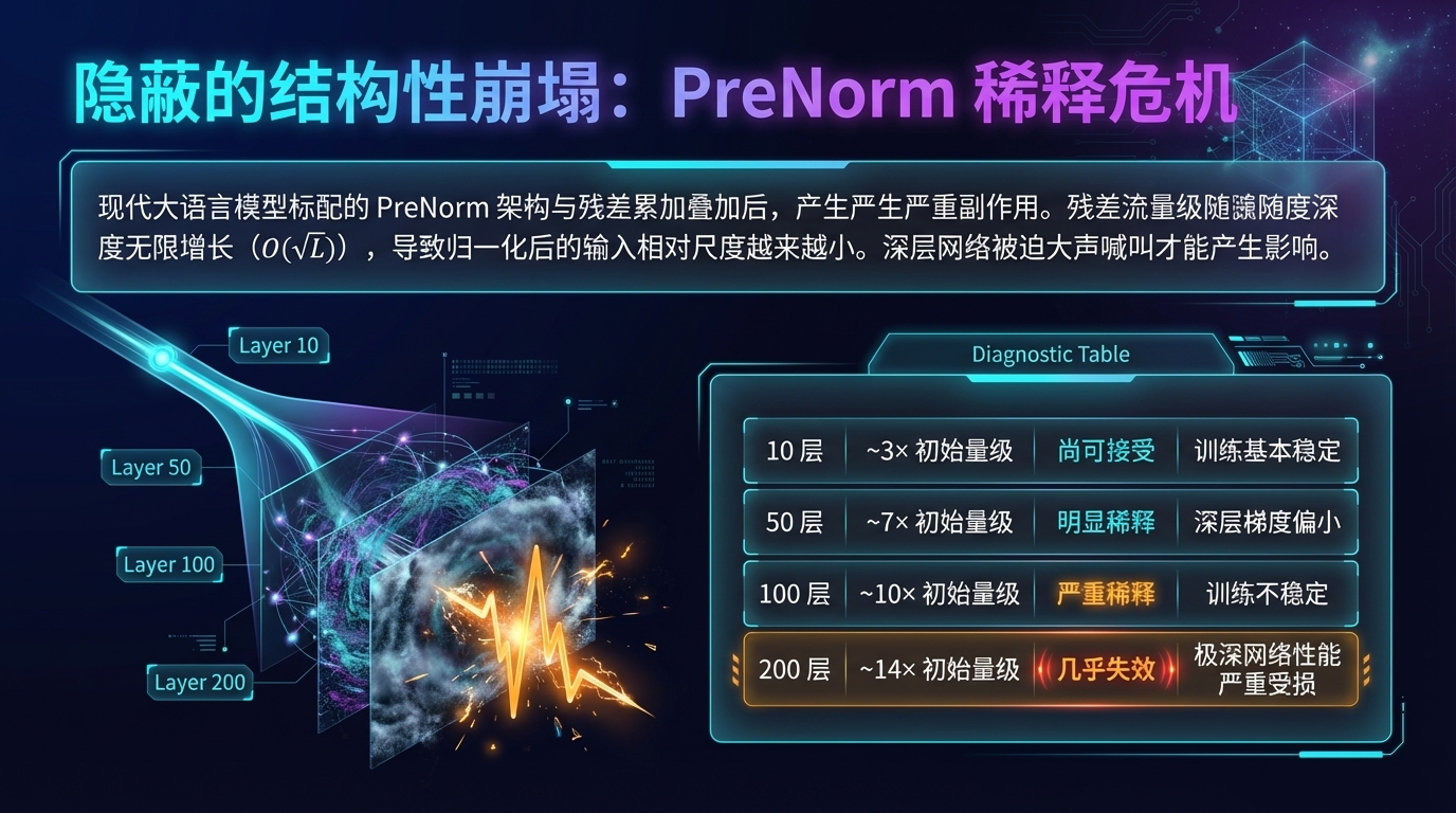 PreNorm 稀释