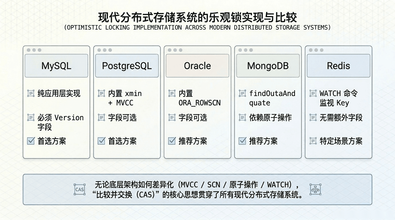 现代分布式存储系统的乐观锁实现与比较