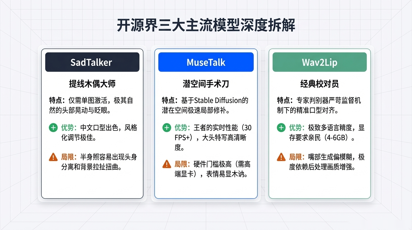 开源界三个主流模型