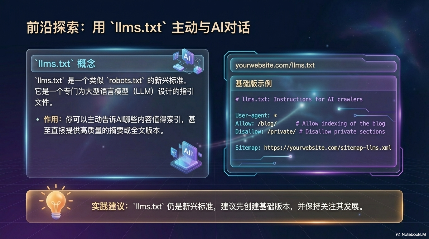 用llms.txt主动与AI对话