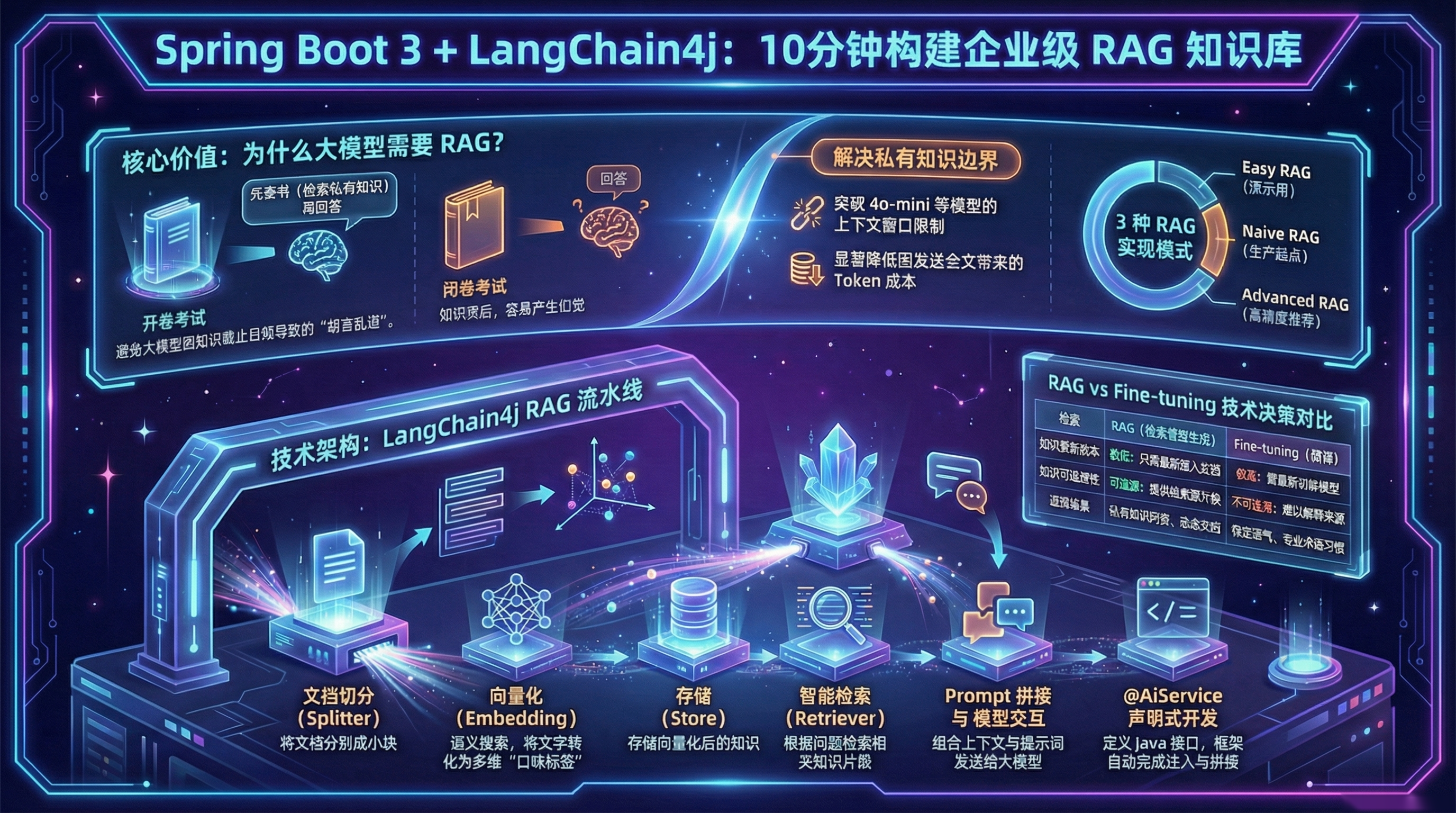 Spring Boot 3 集成 LangChain4j 实现 RAG 知识库问答